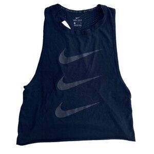 Nike Dri-fit Women's SmallS SM Black 3 Check Breathable Workout Tank cut out